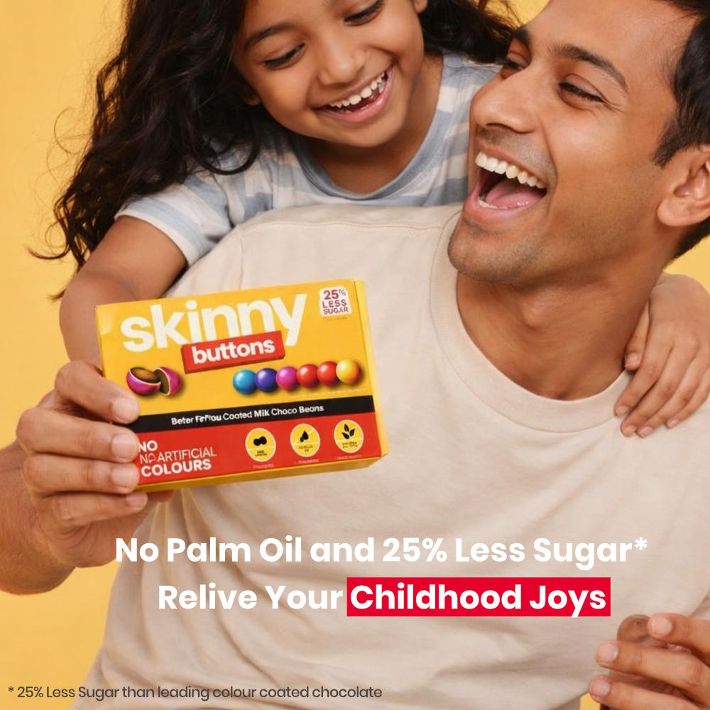 Skinny Buttons - Natural Coloured Choco Beans