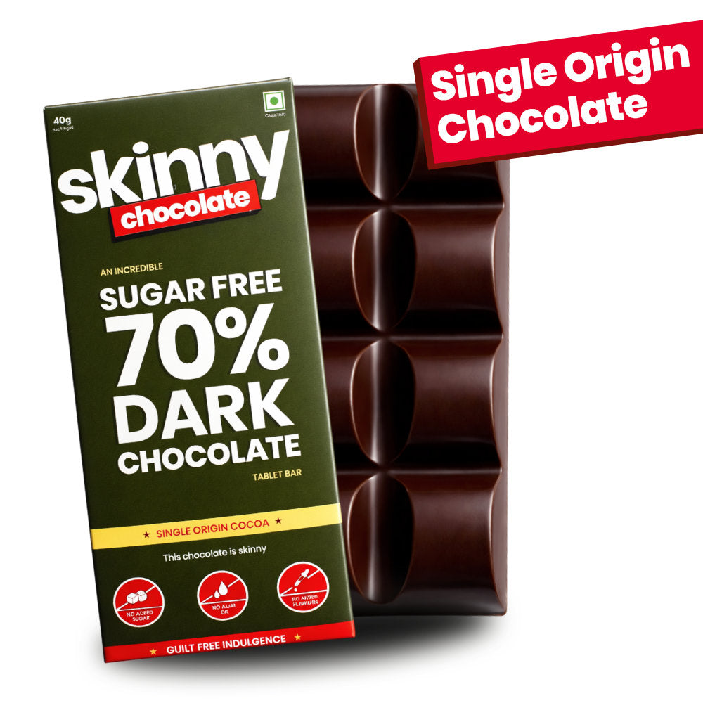 Skinny Chocolate - Sugar Free 70% Dark Chocolate