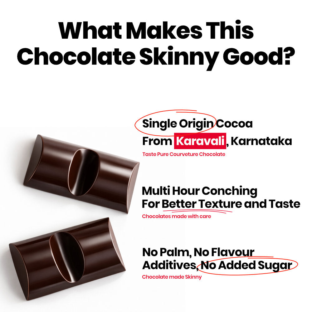 Skinny Chocolate - Sugar Free 70% Dark Chocolate