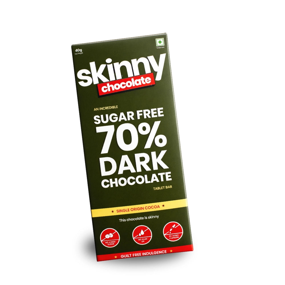 Skinny Chocolate - Sugar Free 70% Dark Chocolate