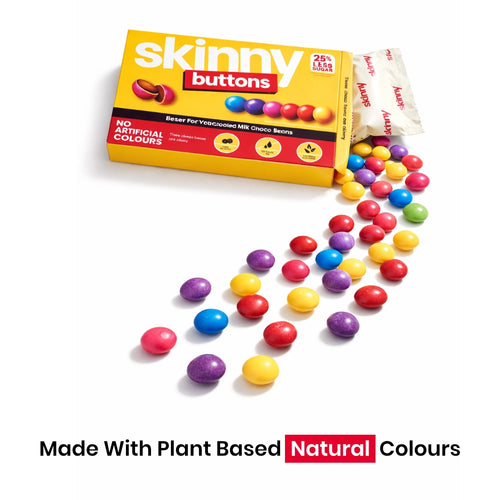Skinny Buttons - Natural Coloured Choco Beans