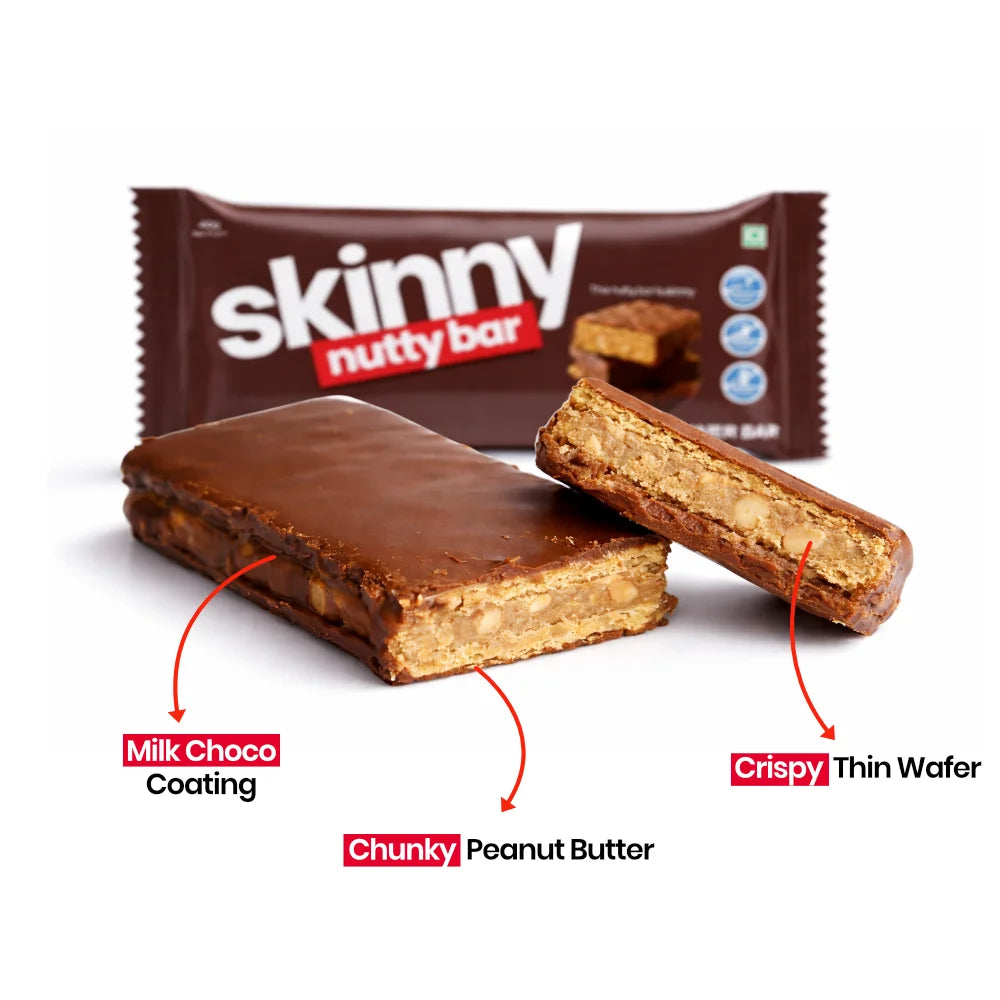 Skinny Nutty Bar - Sugar Free Peanut Wafer Bar